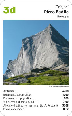 Gipfelquartett, Volume 2, Karte 3d, Grigioni, Pizzo Badile, Bregaglia, Foto: Markus Schwendimann.
