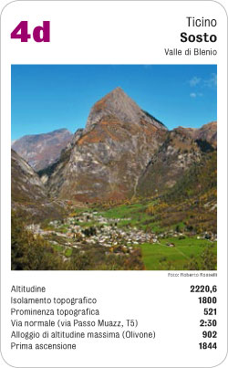 Gipfelquartett, Volume 2, Karte 4d, Ticino, Sosto, Valle di Blenio, Foto: Roberto Rosselli.