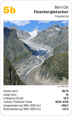Gletscherquartett, Volume 1, Karte 5b, Bern Ost, Fieschergletscher, Fieschertal, Foto: M M (2011).