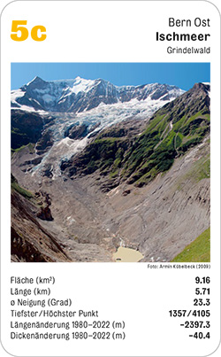 Gletscherquartett, Volume 1, Karte 5c, Bern Ost, Unterer Grindelwaldgletscher, Grindelwald, Foto: Werner Badertscher (2016).
