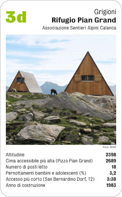 Hüttenquartett, Volume 1, Karte 3d, Graubünden/Grigioni/Grischun, Rifugio Pian Grand, Assoc. Sentieri Alpini Calanca, Foto: ASAC.